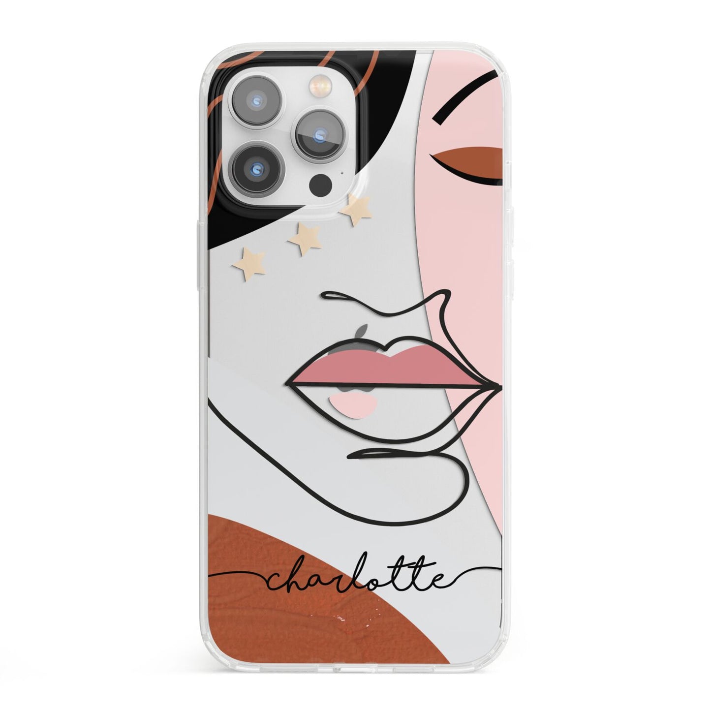 Personalised Abstract Art iPhone 13 Pro Max Clear Bumper Case
