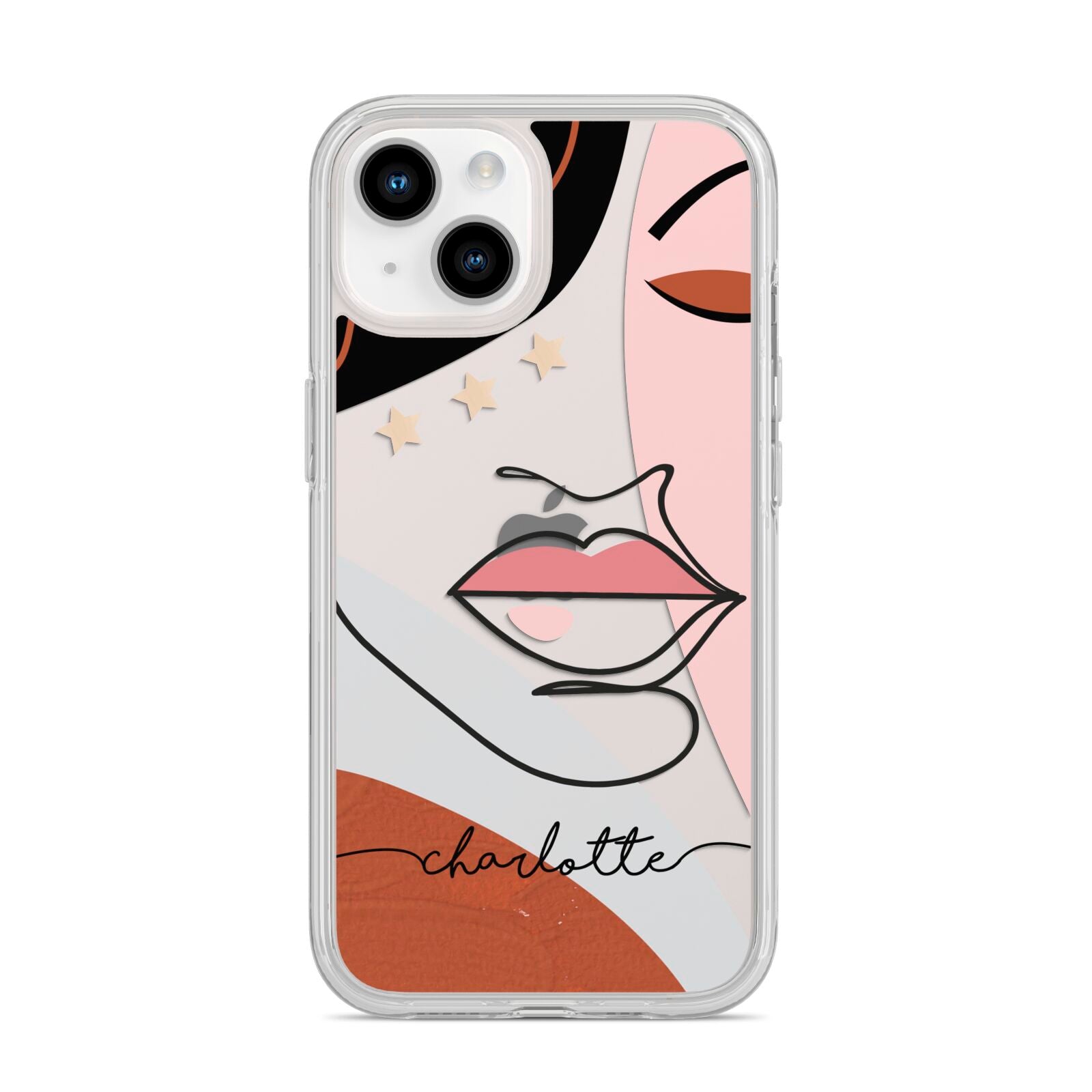 Personalised Abstract Art iPhone 14 Clear Tough Case Starlight