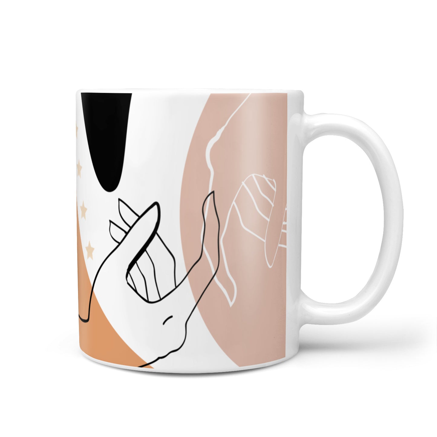 Personalised Abstract Gouache Line Art 10oz Mug