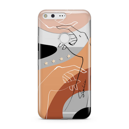 Personalised Abstract Gouache Line Art Google Pixel Case