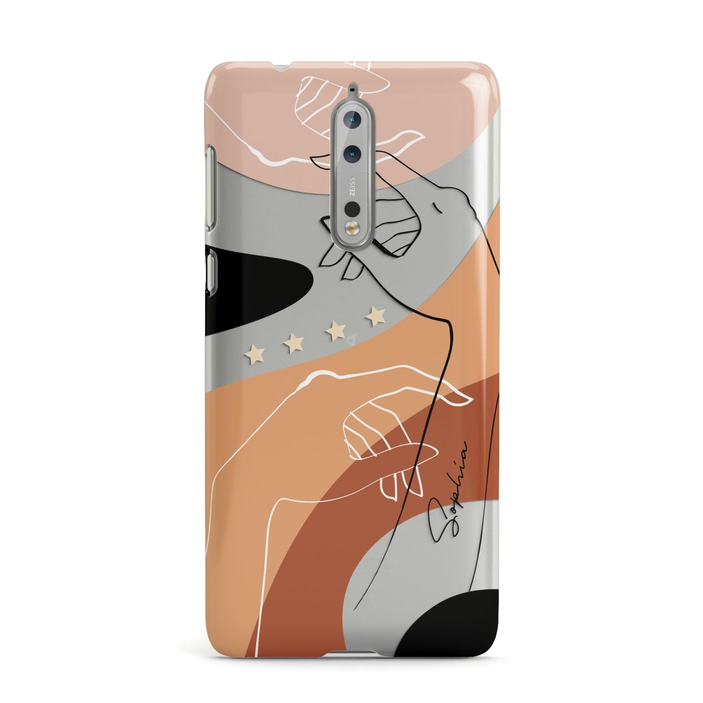 Personalised Abstract Gouache Line Art Nokia Case