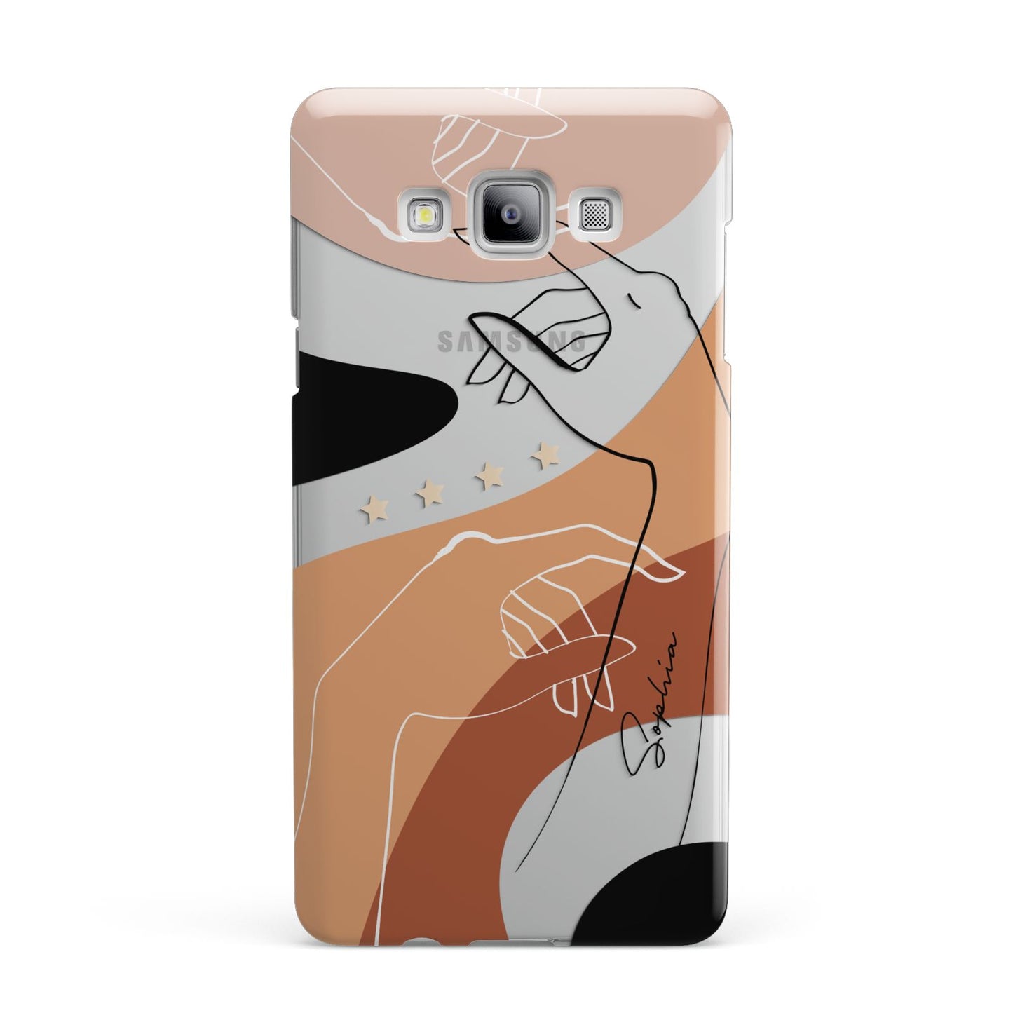 Personalised Abstract Gouache Line Art Samsung Galaxy A7 2015 Case