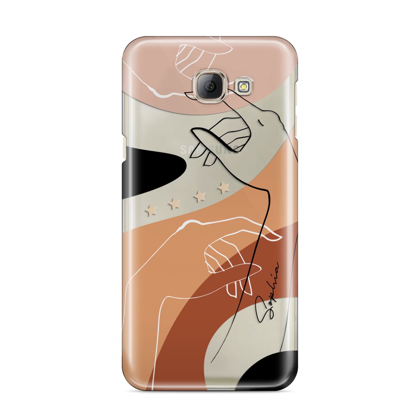 Personalised Abstract Gouache Line Art Samsung Galaxy A8 2016 Case