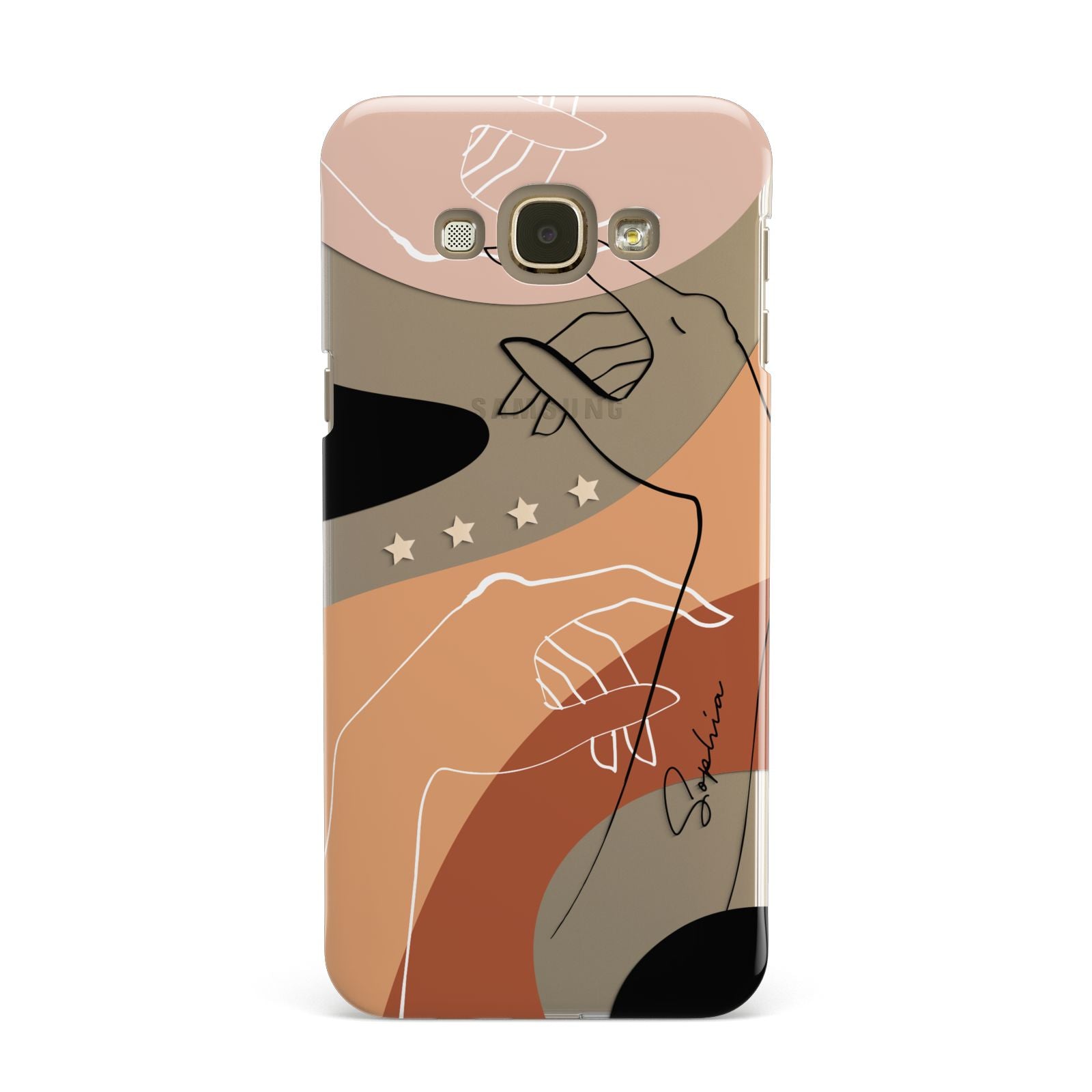 Personalised Abstract Gouache Line Art Samsung Galaxy A8 Case
