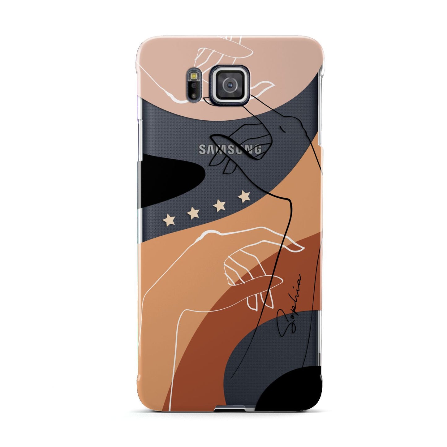 Personalised Abstract Gouache Line Art Samsung Galaxy Alpha Case