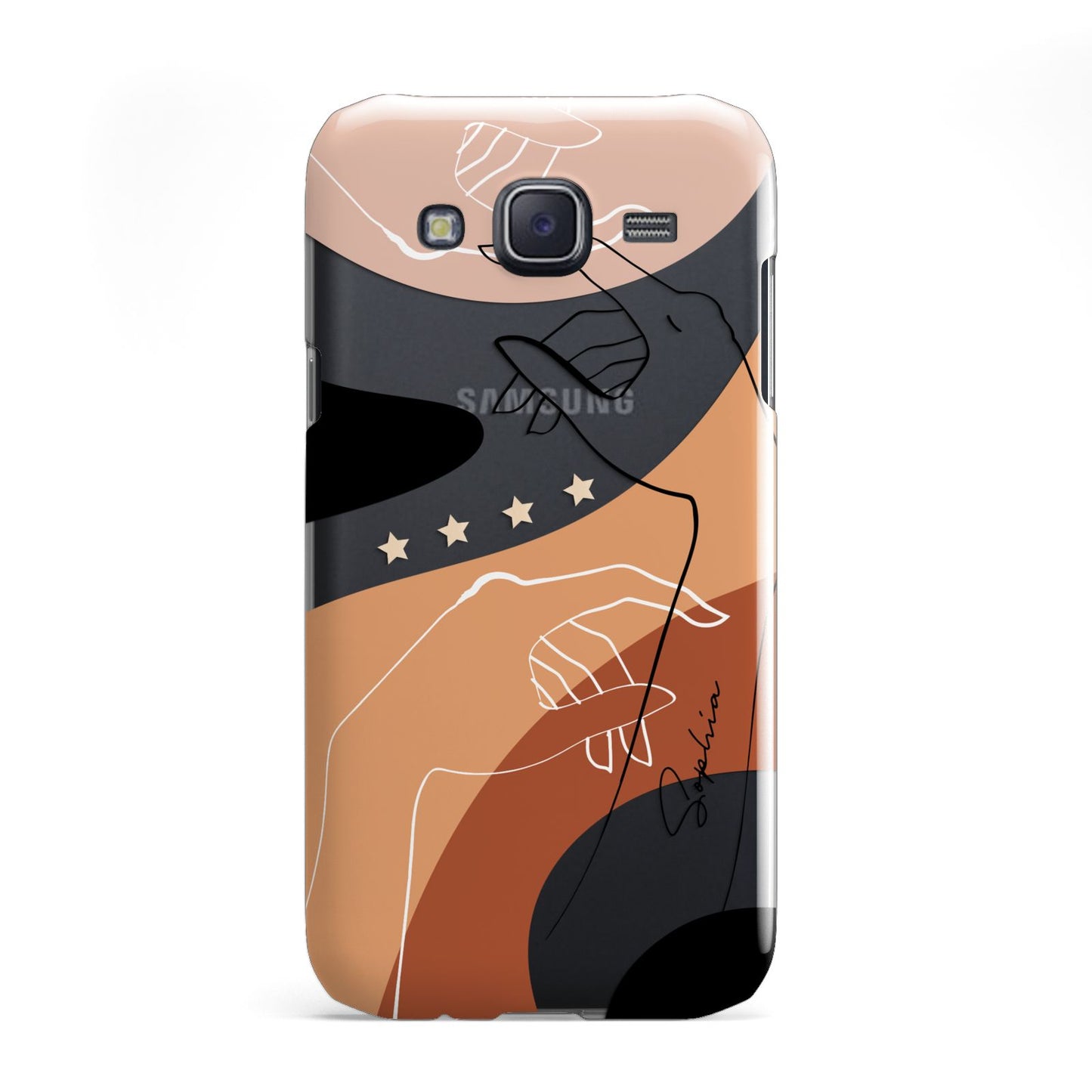 Personalised Abstract Gouache Line Art Samsung Galaxy J5 Case