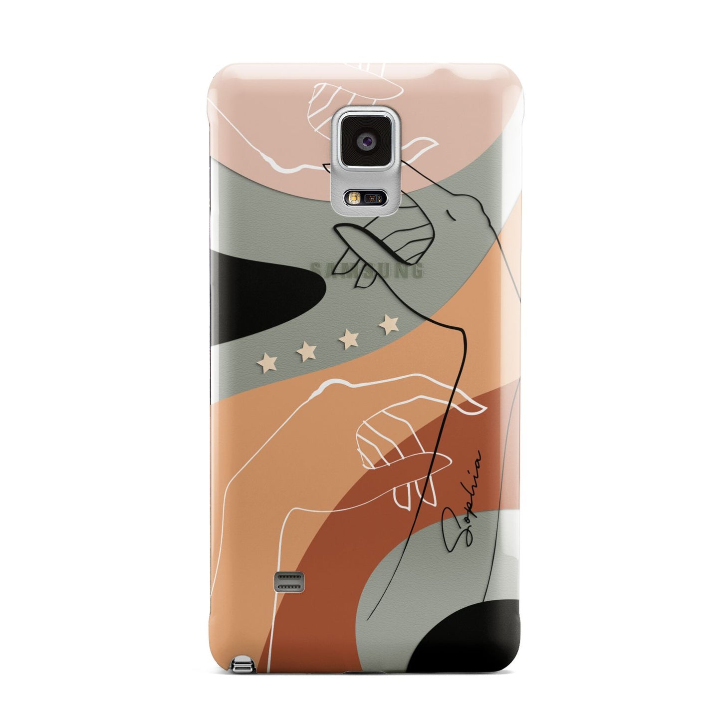 Personalised Abstract Gouache Line Art Samsung Galaxy Note 4 Case