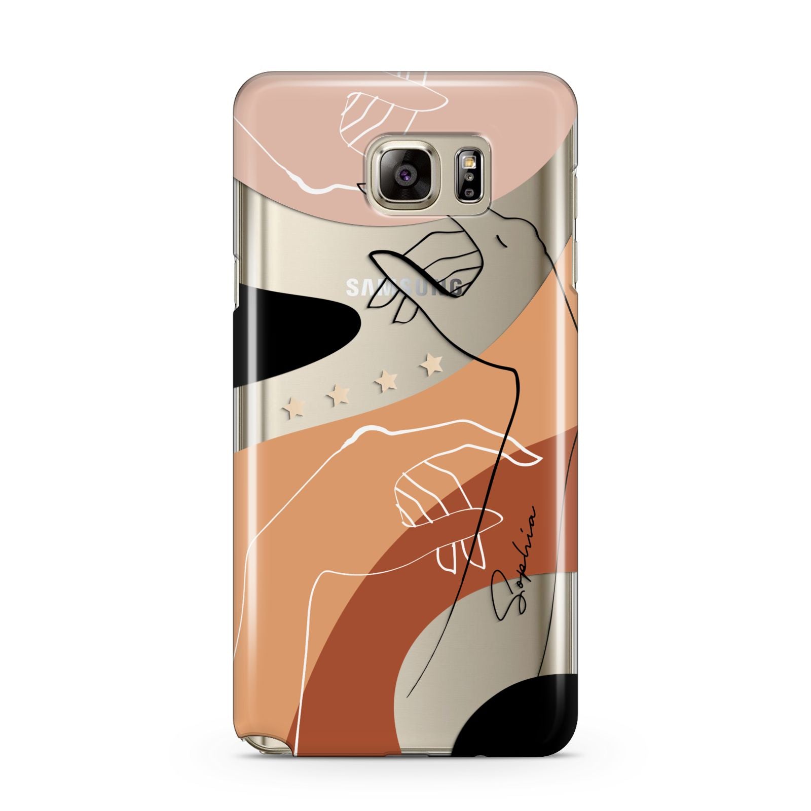 Personalised Abstract Gouache Line Art Samsung Galaxy Note 5 Case