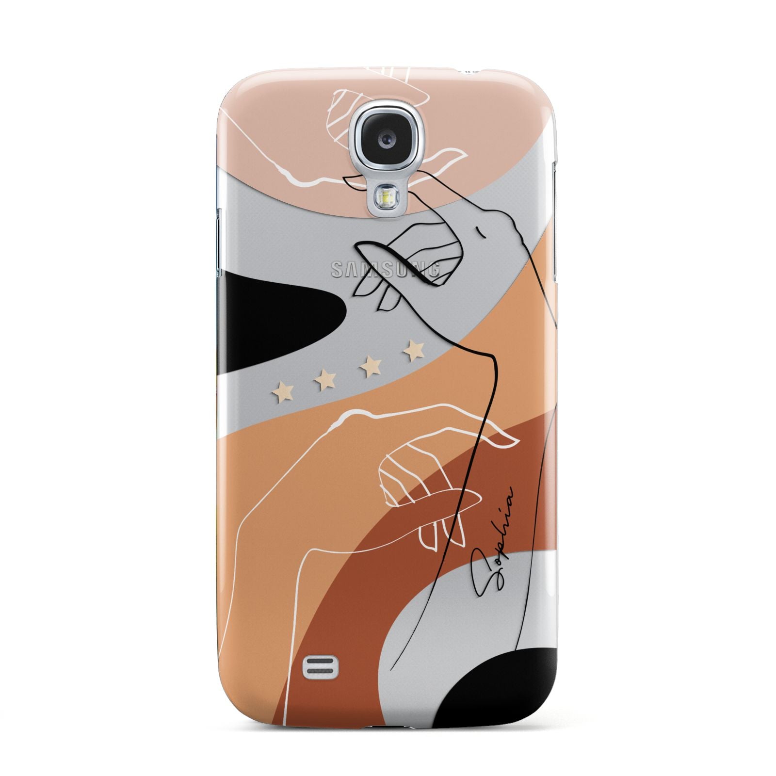 Personalised Abstract Gouache Line Art Samsung Galaxy S4 Case