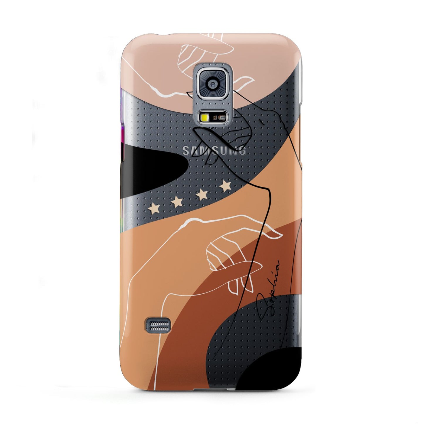 Personalised Abstract Gouache Line Art Samsung Galaxy S5 Mini Case