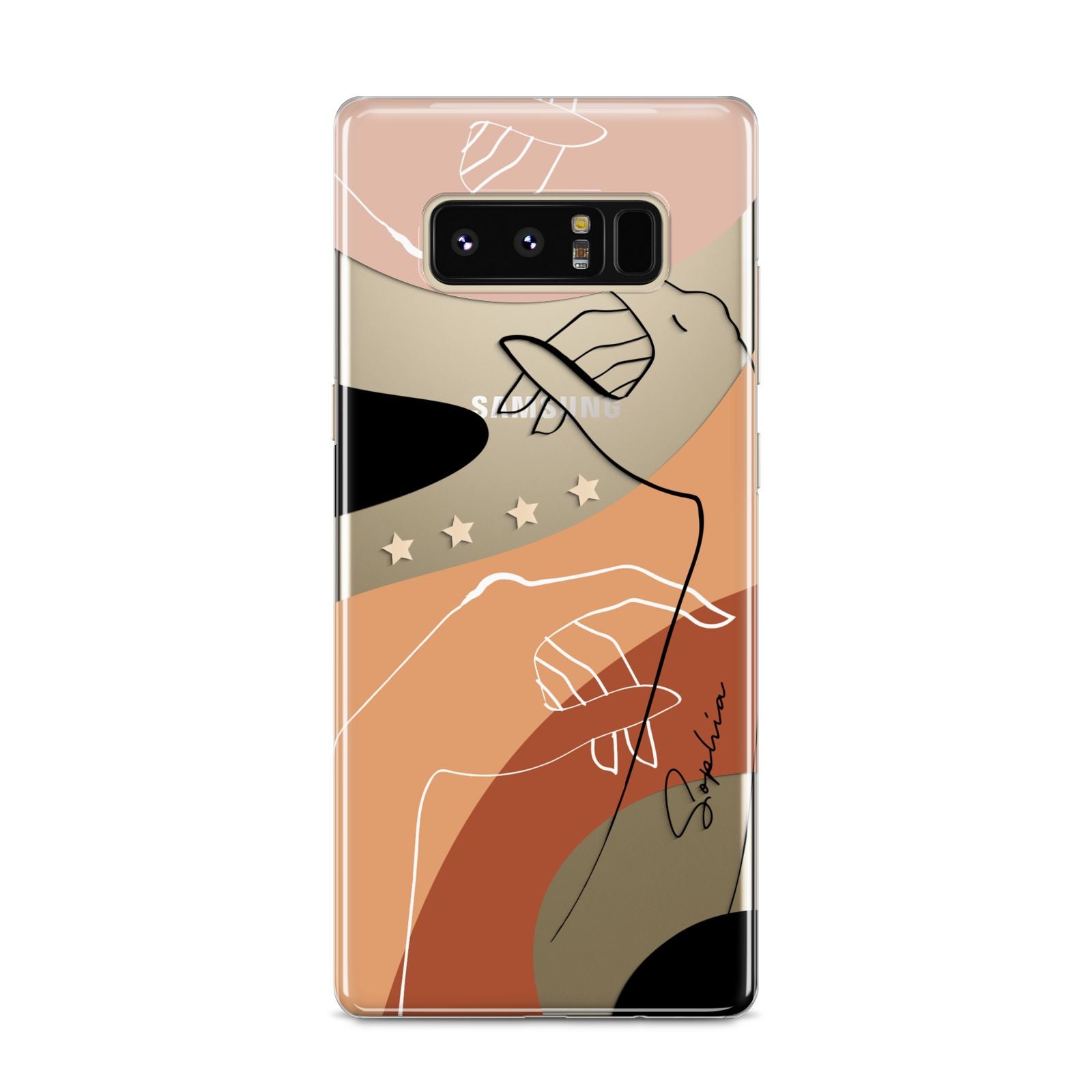 Personalised Abstract Gouache Line Art Samsung Galaxy S8 Case