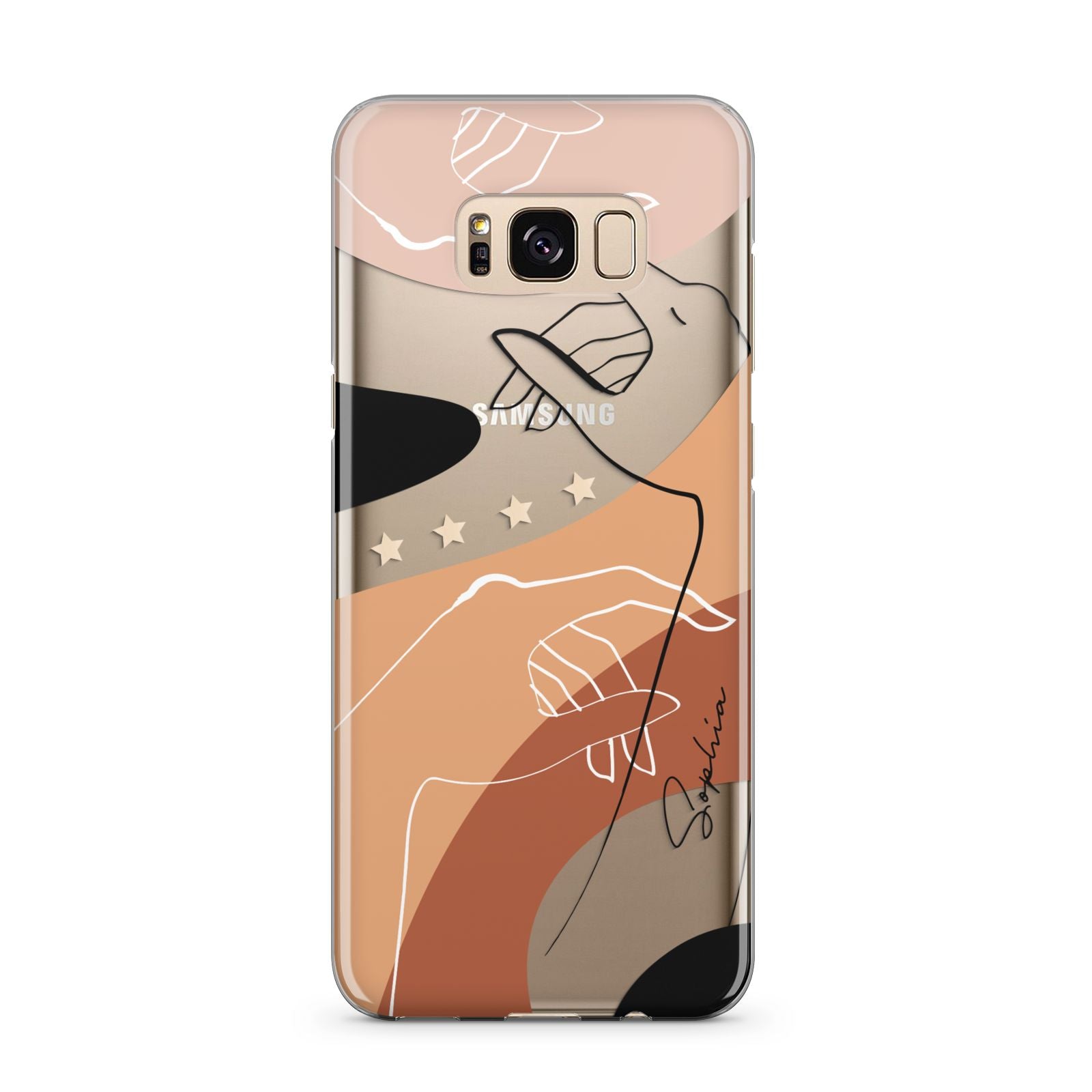 Personalised Abstract Gouache Line Art Samsung Galaxy S8 Plus Case