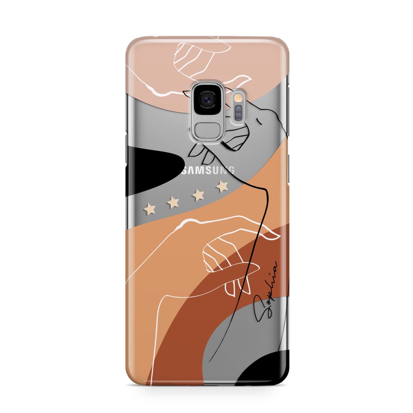 Personalised Abstract Gouache Line Art Samsung Galaxy S9 Case