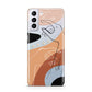 Personalised Abstract Gouache Line Art Samsung S21 Plus Case