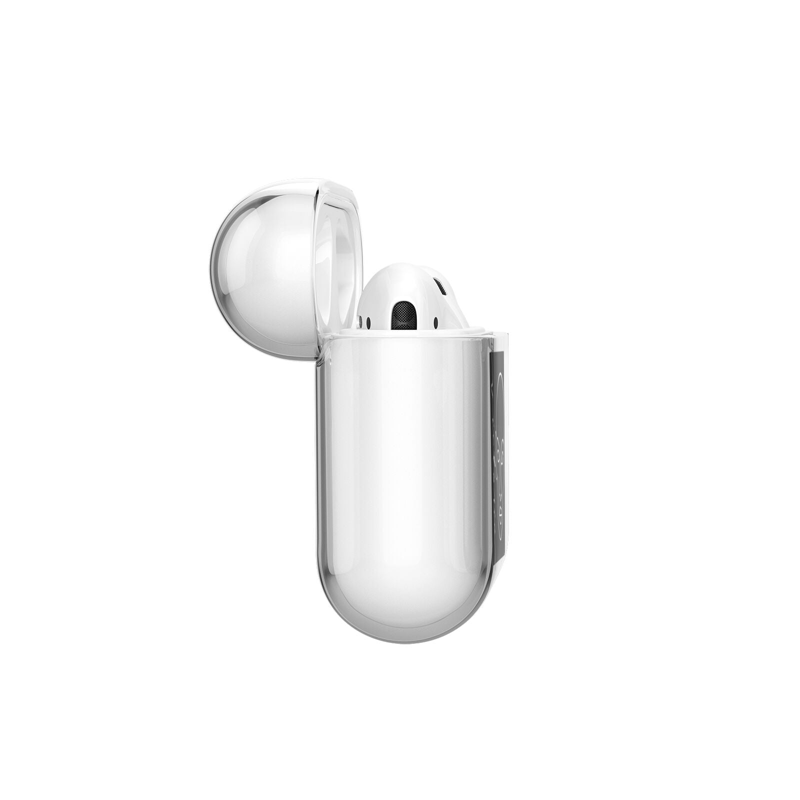 Personalised Abstract Line Art AirPods Case Side Angle