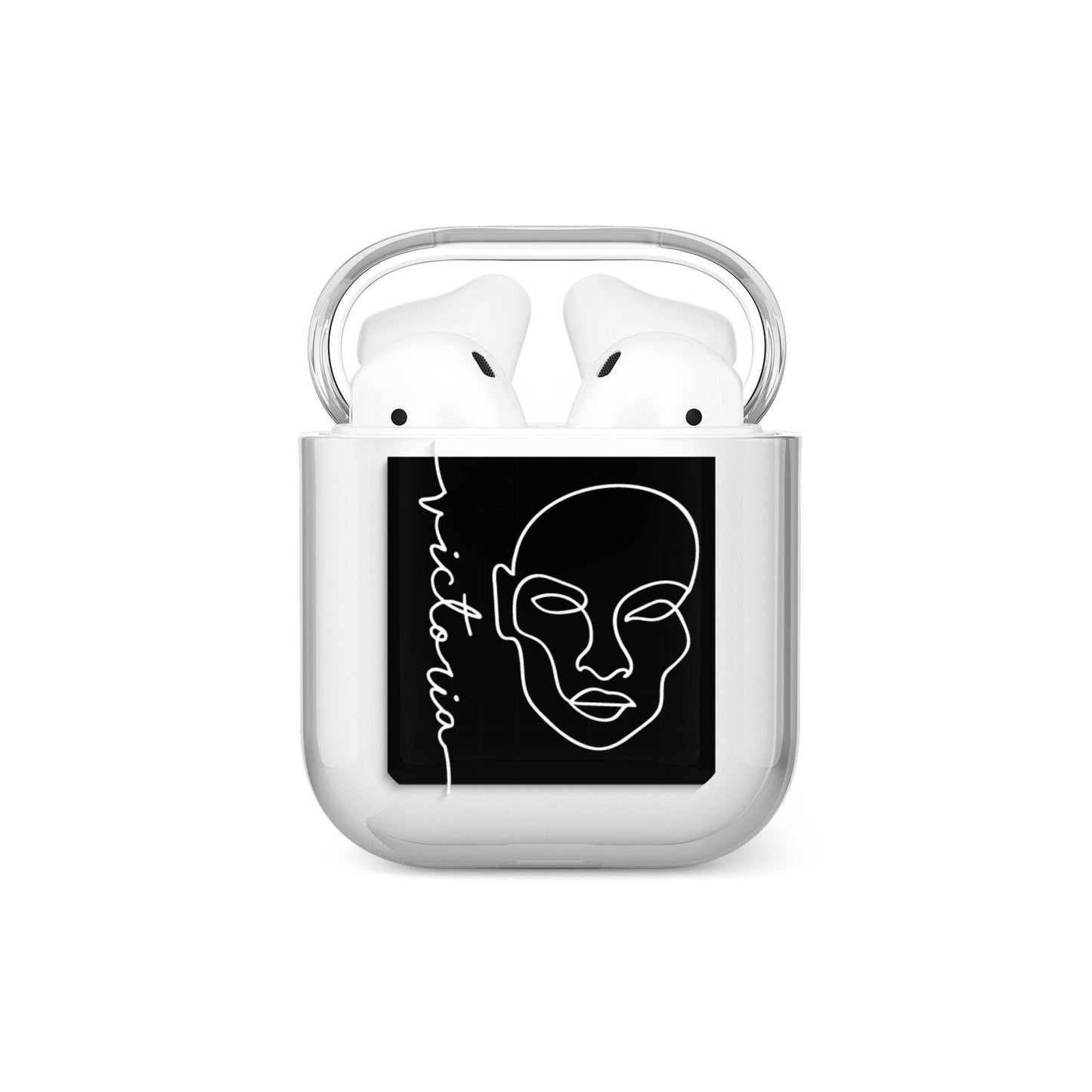 Personalised Abstract Line Art AirPods Case
