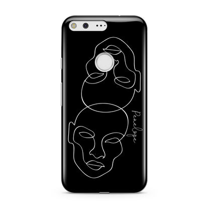 Personalised Abstract Line Art Google Pixel Case