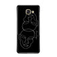 Personalised Abstract Line Art Samsung Galaxy A3 2016 Case on gold phone
