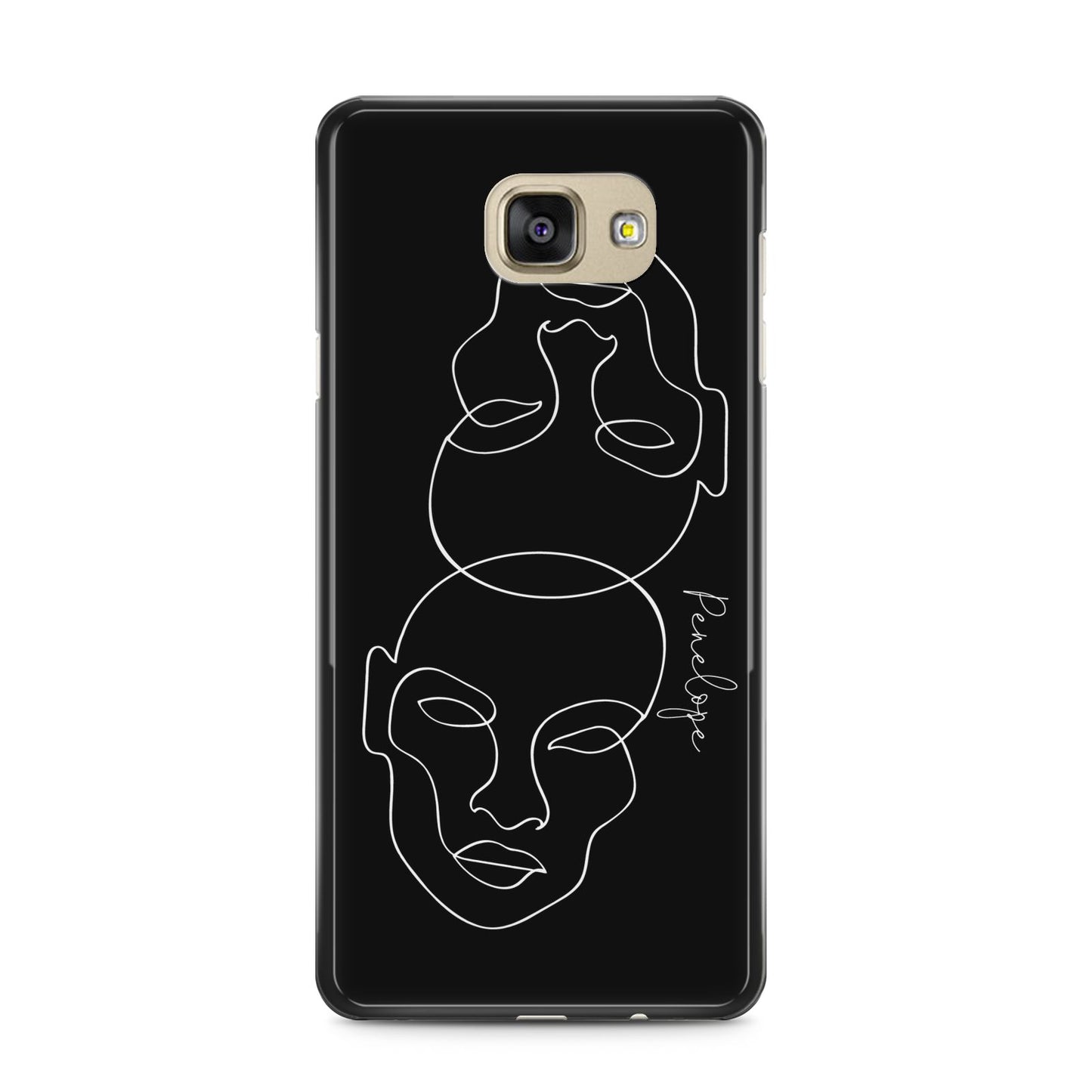 Personalised Abstract Line Art Samsung Galaxy A5 2016 Case on gold phone