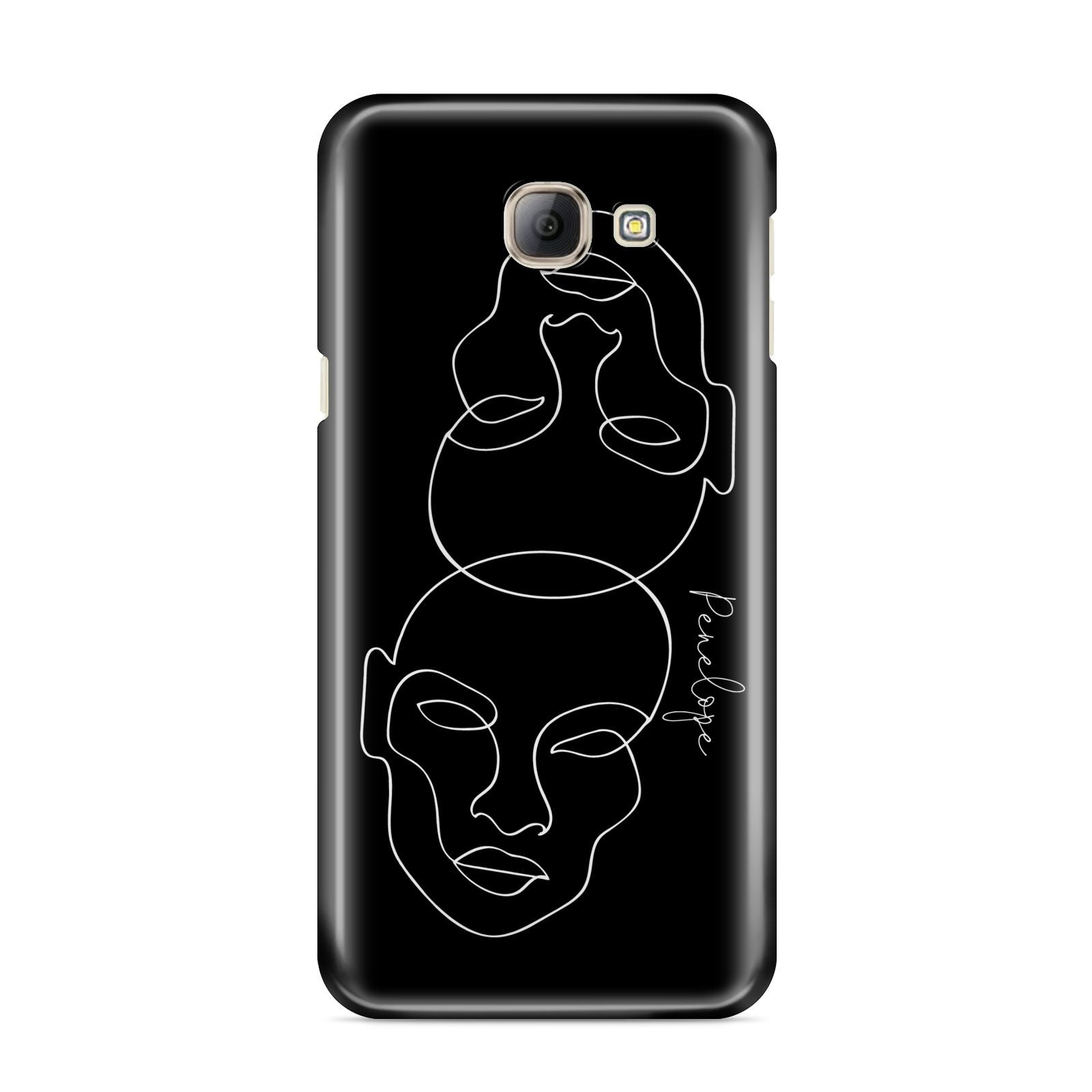 Personalised Abstract Line Art Samsung Galaxy A8 2016 Case