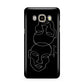 Personalised Abstract Line Art Samsung Galaxy J7 2016 Case on gold phone