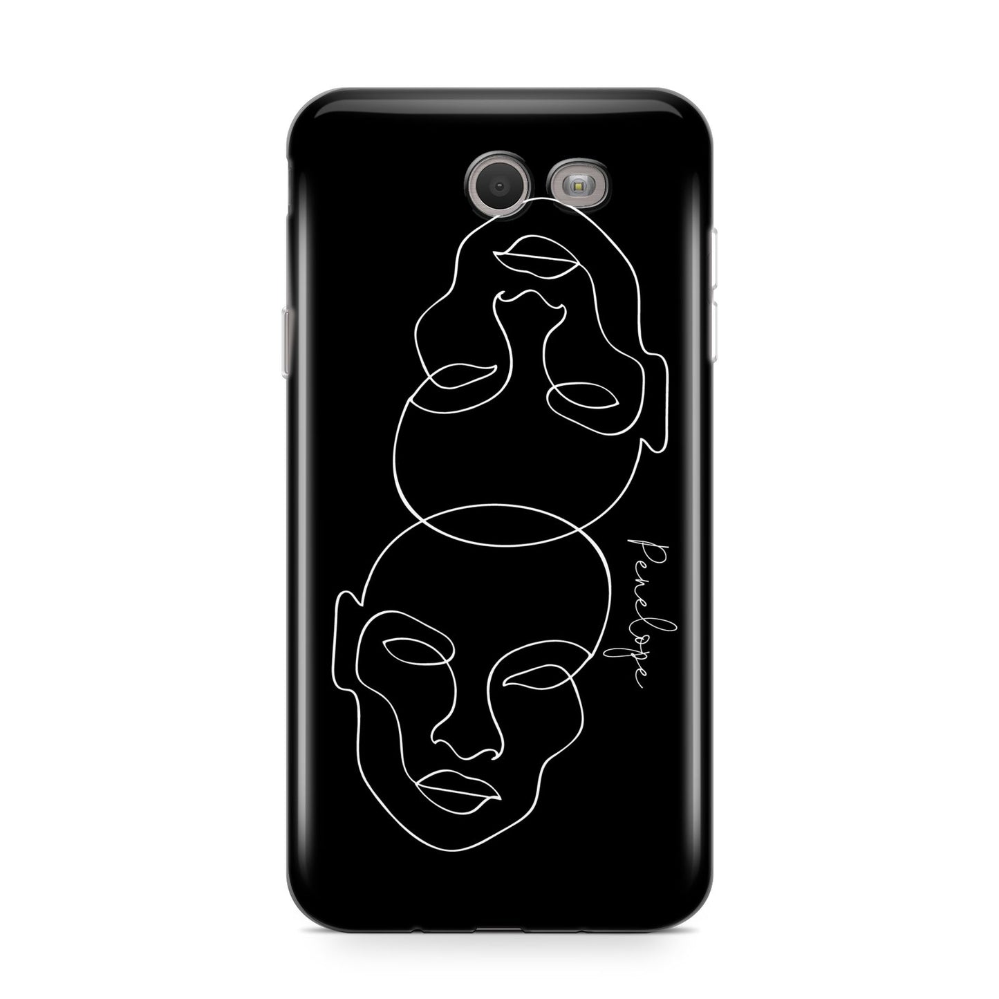 Personalised Abstract Line Art Samsung Galaxy J7 2017 Case