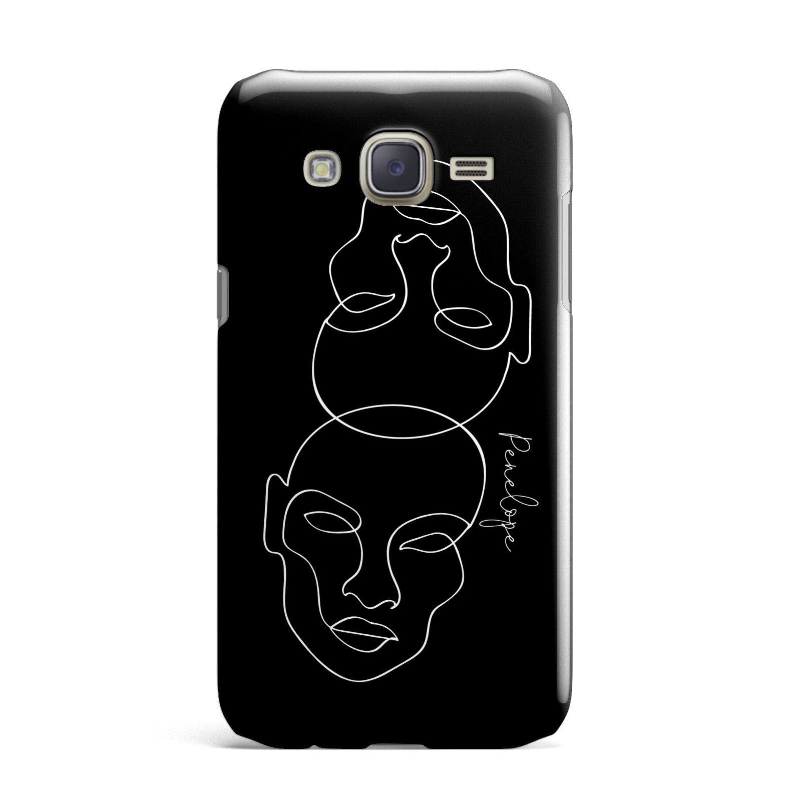Personalised Abstract Line Art Samsung Galaxy J7 Case