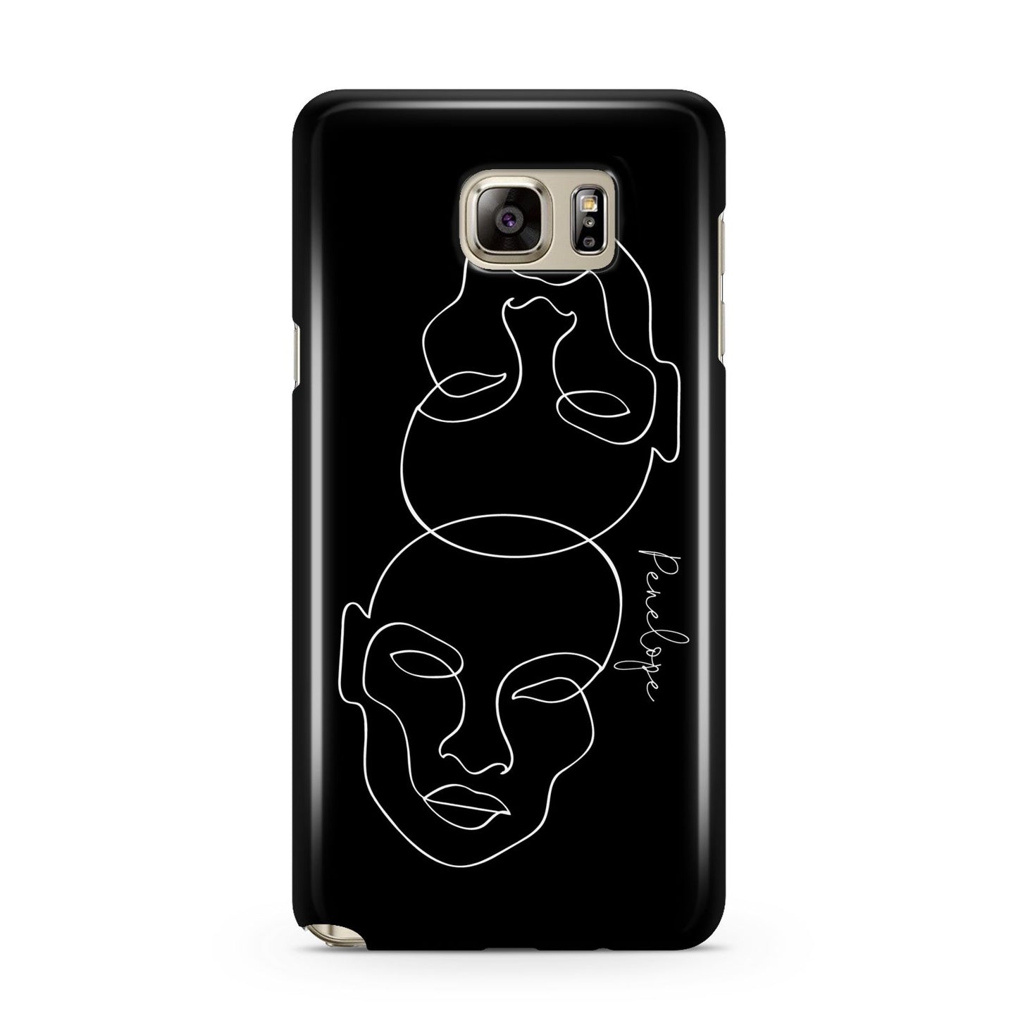 Personalised Abstract Line Art Samsung Galaxy Note 5 Case