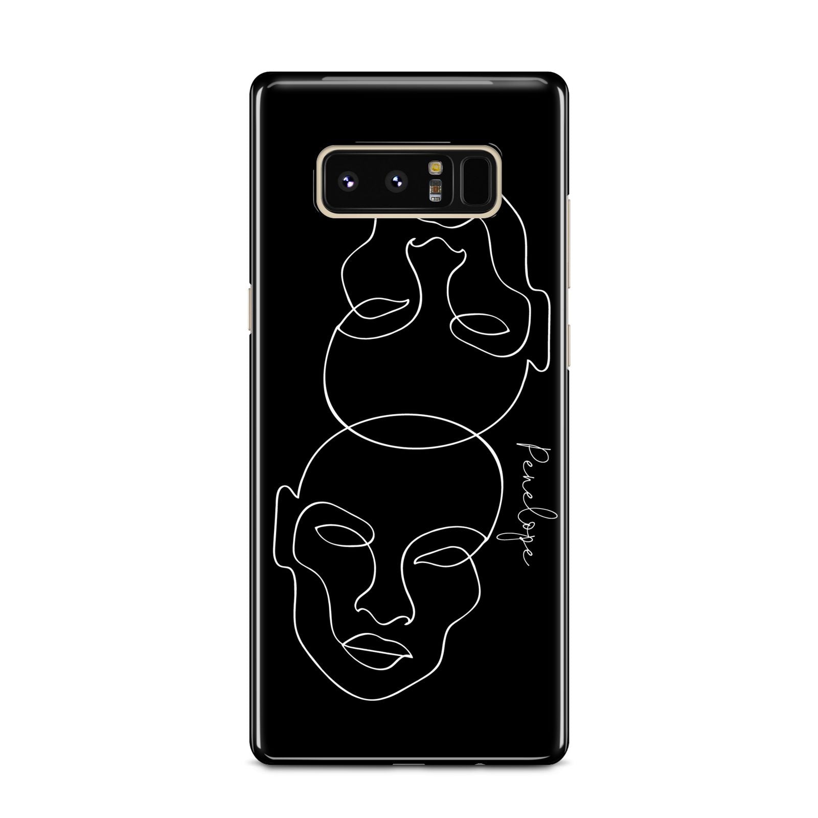 Personalised Abstract Line Art Samsung Galaxy Note 8 Case