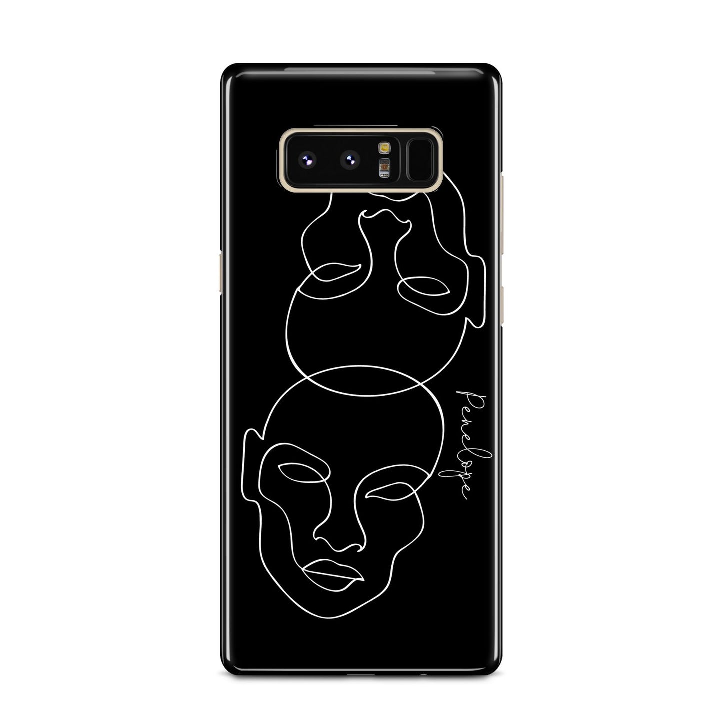 Personalised Abstract Line Art Samsung Galaxy Note 8 Case