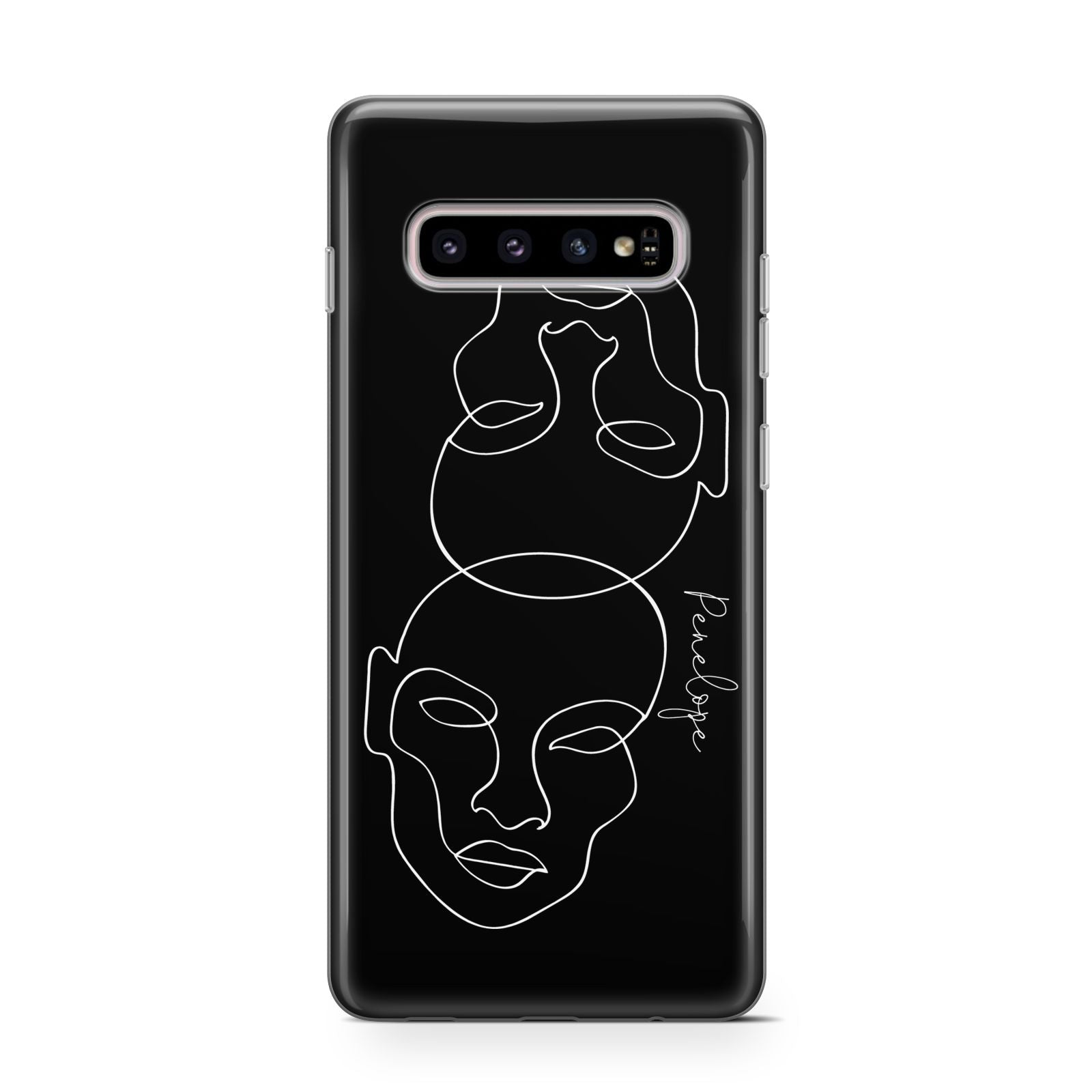 Personalised Abstract Line Art Samsung Galaxy S10 Case