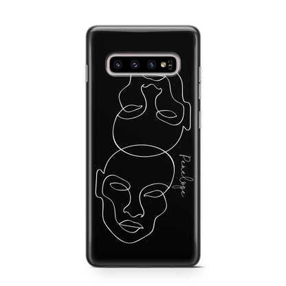 Personalised Abstract Line Art Samsung Galaxy S10 Case
