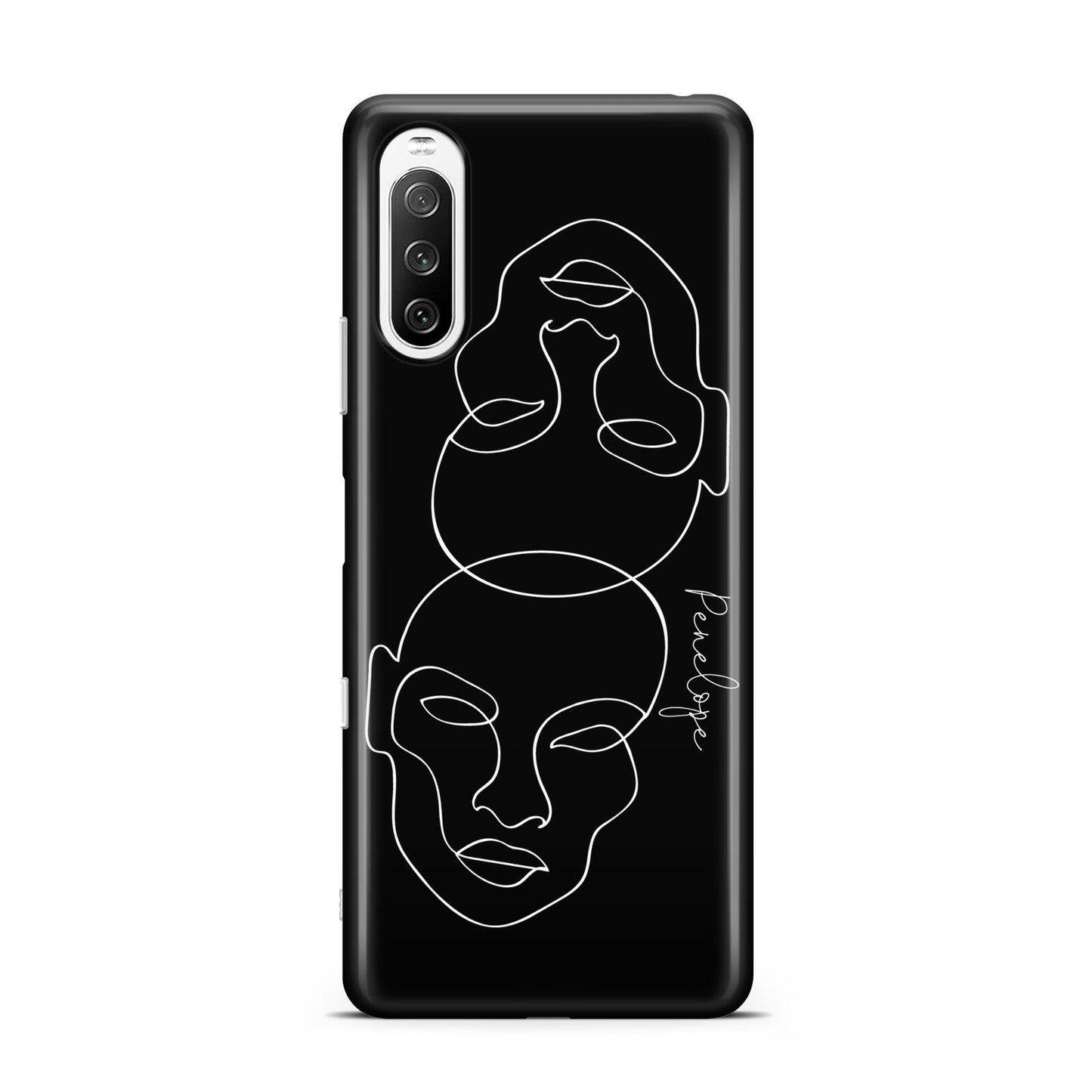 Personalised Abstract Line Art Sony Xperia 10 III Case