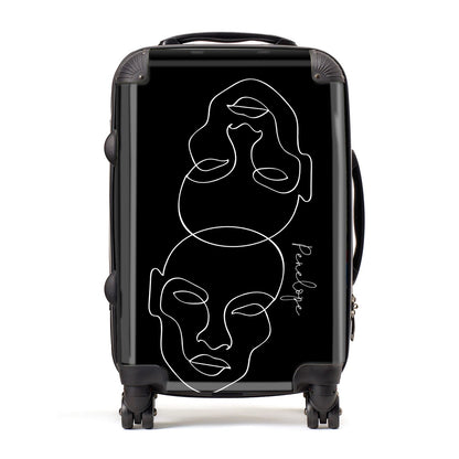 Personalised Abstract Line Art Suitcase