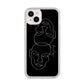 Personalised Abstract Line Art iPhone 14 Plus Clear Tough Case Starlight
