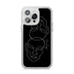 Personalised Abstract Line Art iPhone 14 Pro Max Clear Tough Case Silver