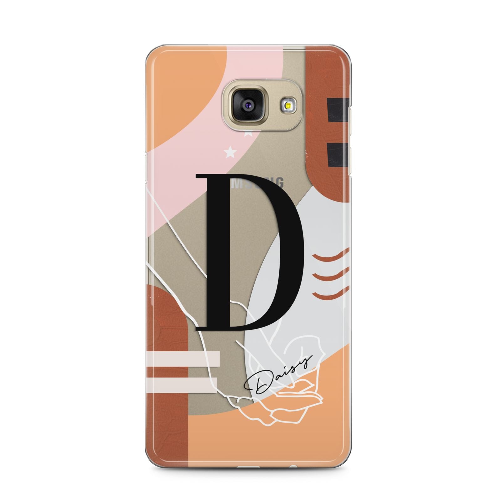 Personalised Abstract Samsung Galaxy A5 2016 Case on gold phone