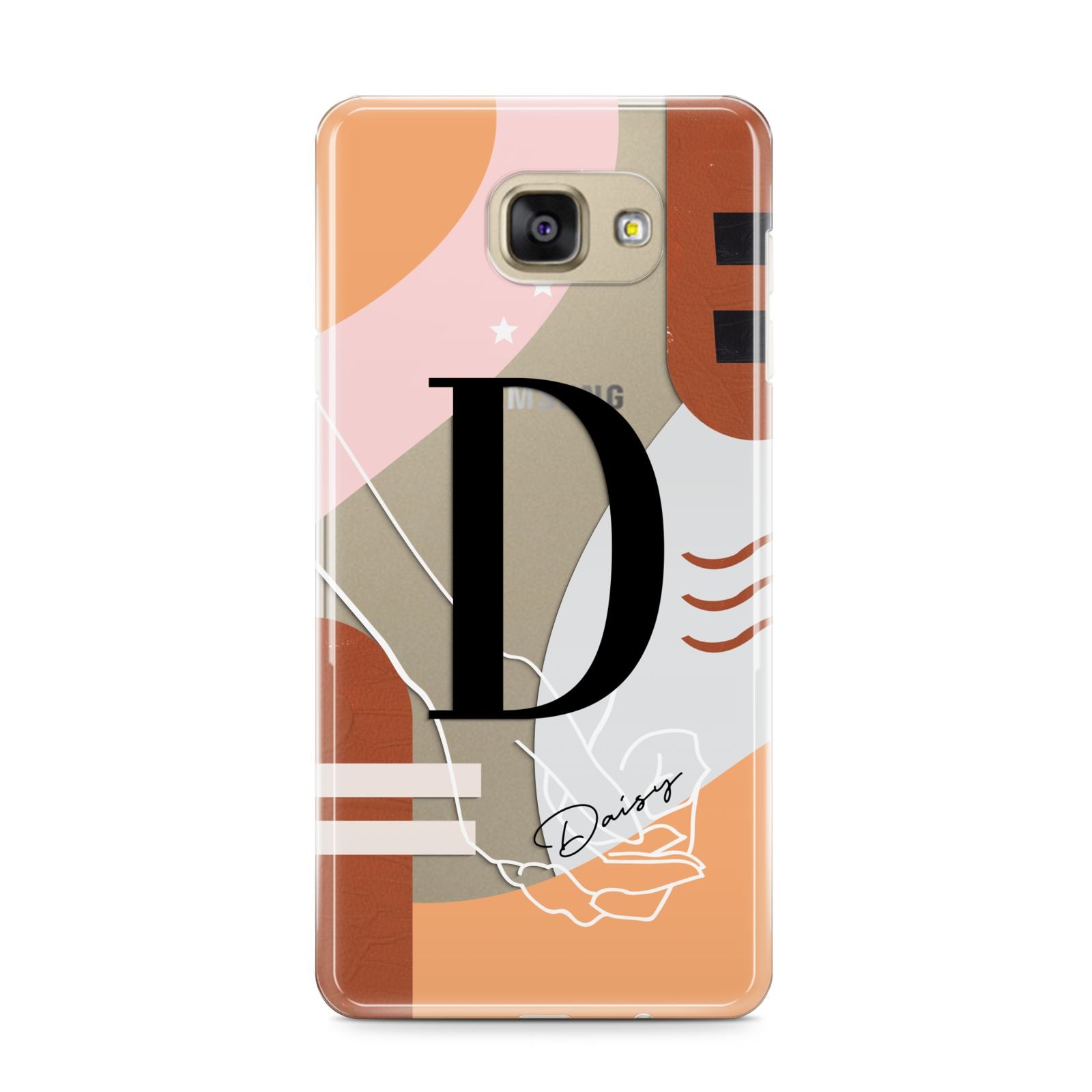 Personalised Abstract Samsung Galaxy A9 2016 Case on gold phone