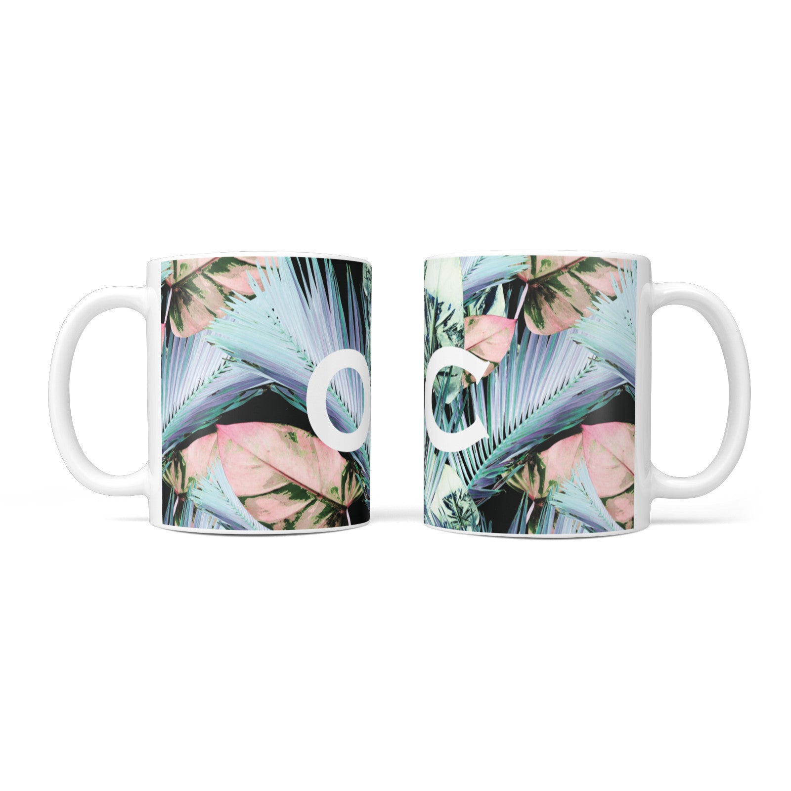 Personalised Abstract Tropical Leaves 10oz Mug Alternative Image 3