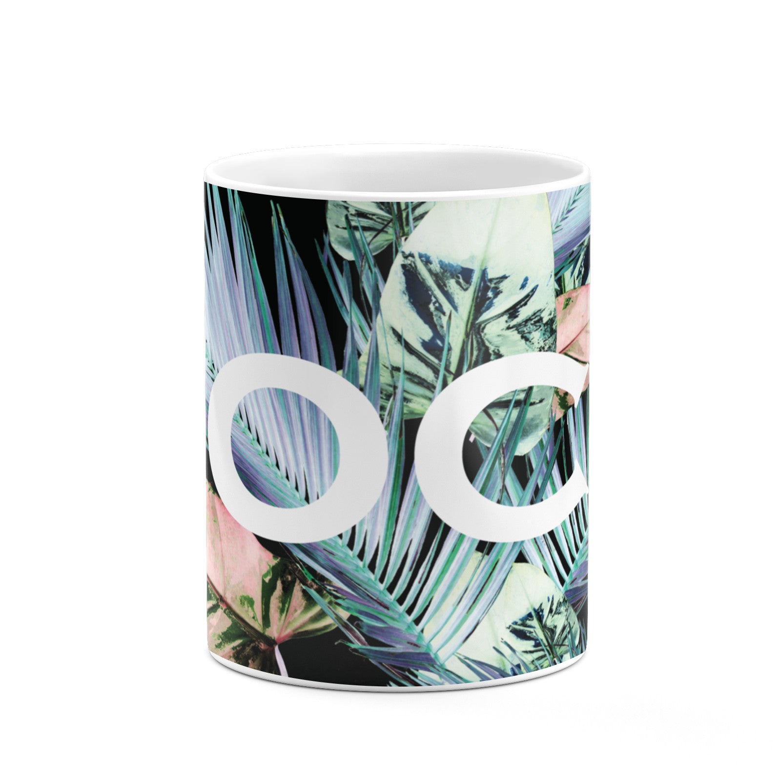 Personalised Abstract Tropical Leaves 10oz Mug Alternative Image 7