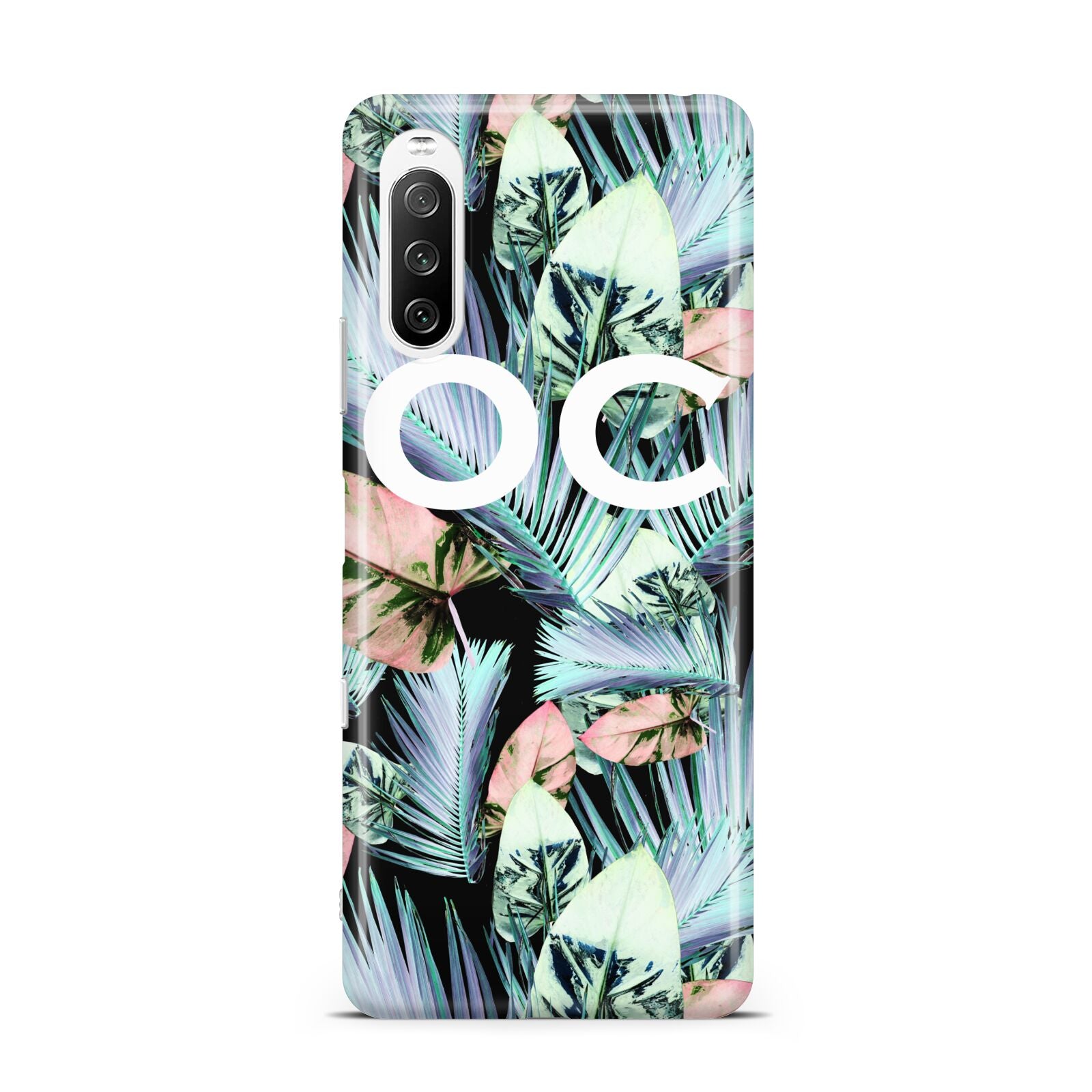 Personalised Abstract Tropical Leaves Sony Xperia 10 III Case
