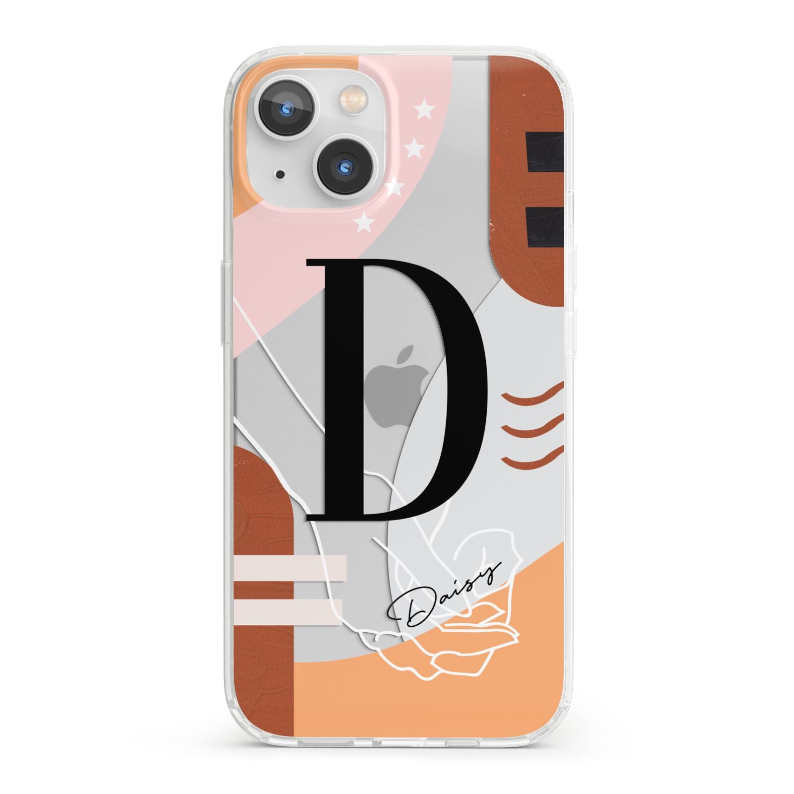 Personalised Abstract iPhone 13 Clear Bumper Case