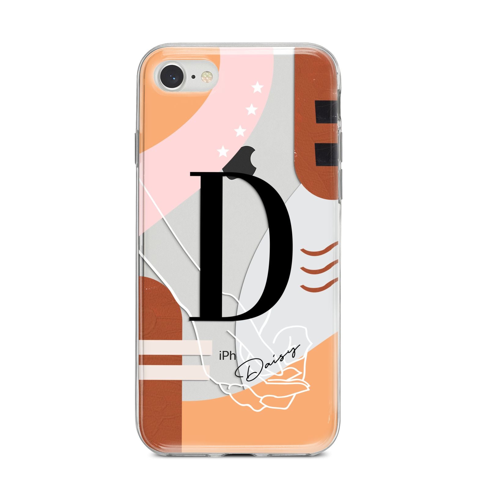 Personalised Abstract iPhone 8 Bumper Case on Silver iPhone
