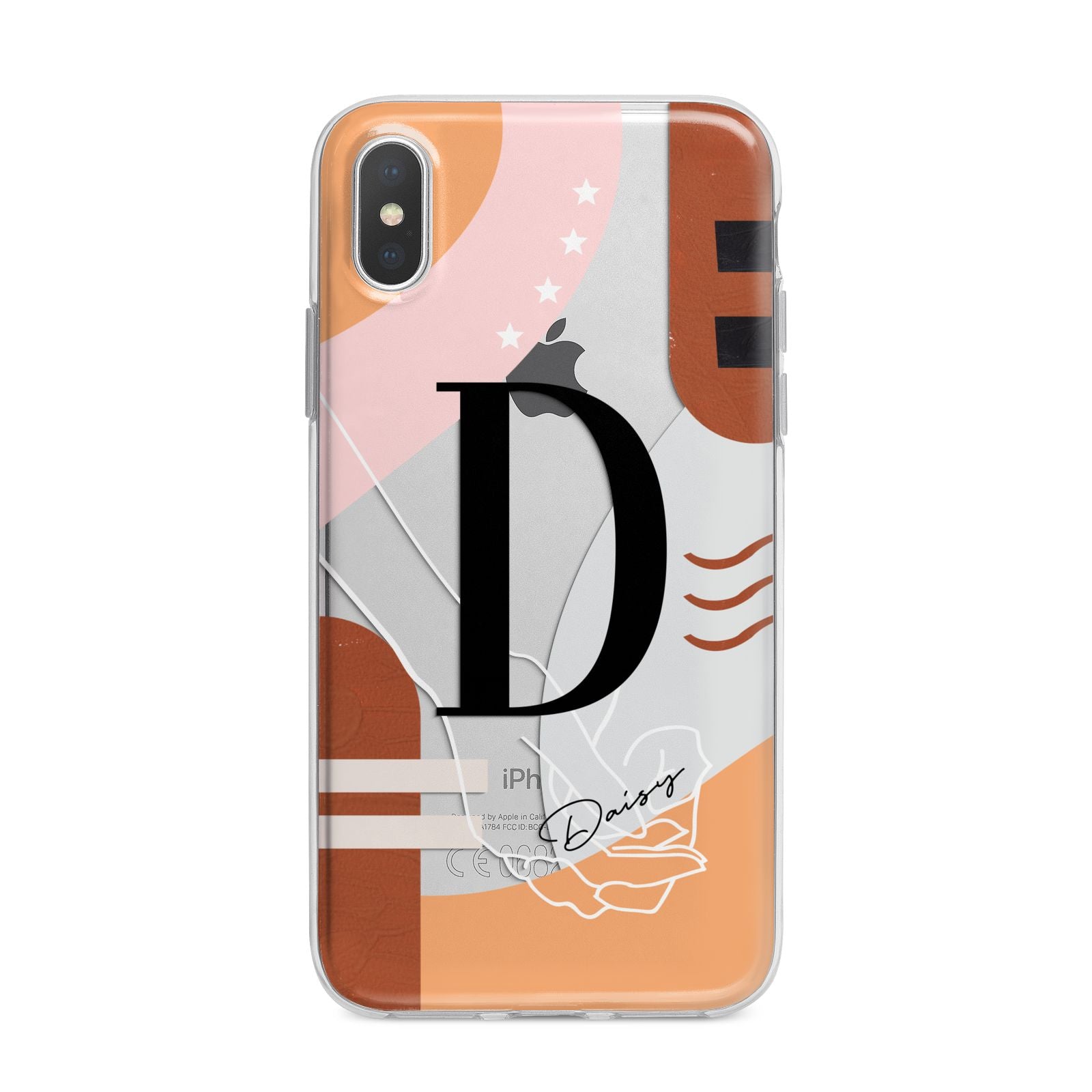 Personalised Abstract iPhone X Bumper Case on Silver iPhone Alternative Image 1