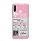 Personalised Aeroplane Ticket Huawei P30 Lite Phone Case