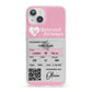 Personalised Aeroplane Ticket iPhone 13 Clear Bumper Case