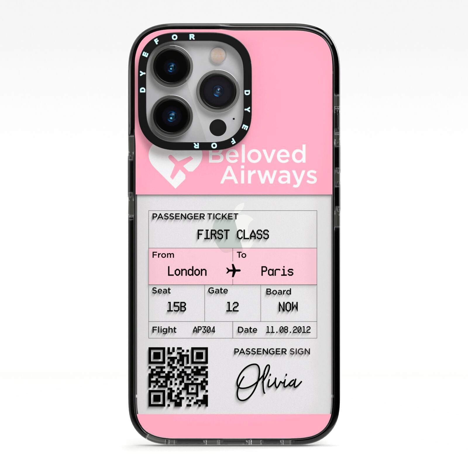 Personalised Aeroplane Ticket iPhone Case – Dyefor