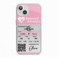 Personalised Aeroplane Ticket iPhone 13 TPU Impact Case with White Edges