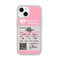 Personalised Aeroplane Ticket iPhone 14 Glitter Tough Case Starlight