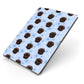Personalised Affenpinscher Blue Apple iPad Case on Grey iPad Side View